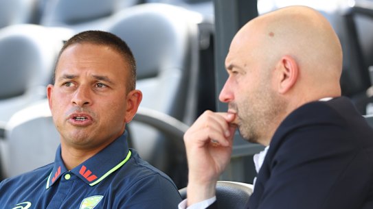 Usman Khawaja speaks with Todd Greenberg in Brisbane.
