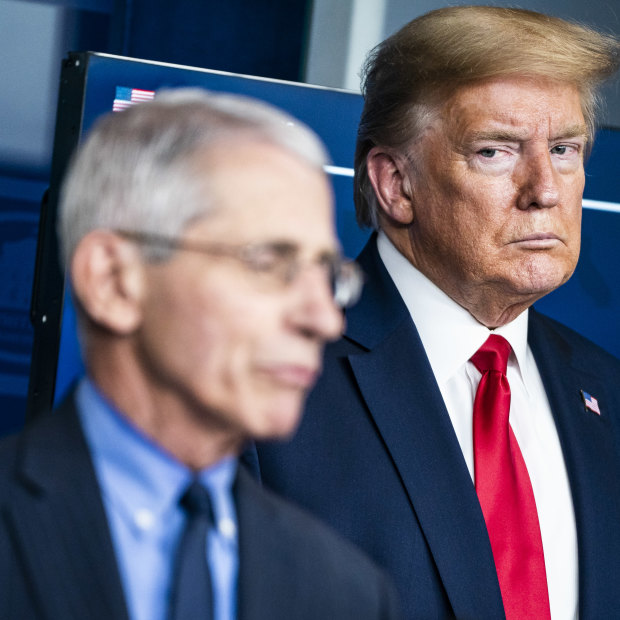 Opinion polls routinely showed two-thirds of Americans trusted Anthony Fauci, compared to barely a quarter who trusted the president. 