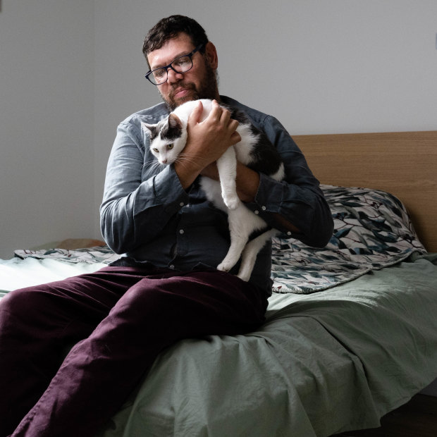 Tim Gray says owning and loving his rescue cat Crystal has given him a reason to live.