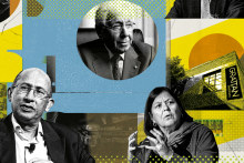 From left: Danielle Wood, Peter Varghese, Frank Lowy, Linda Jakobson, John Daley.