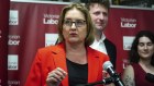 Victorian Premier Jacinta Allan at the Labor function for the Werribee byelection on Saturday night.