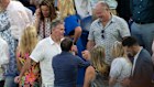 Then-NAB CEO Ross McEwan and his successor Andrew Irvine at the Australian Open women’s final in 2023.