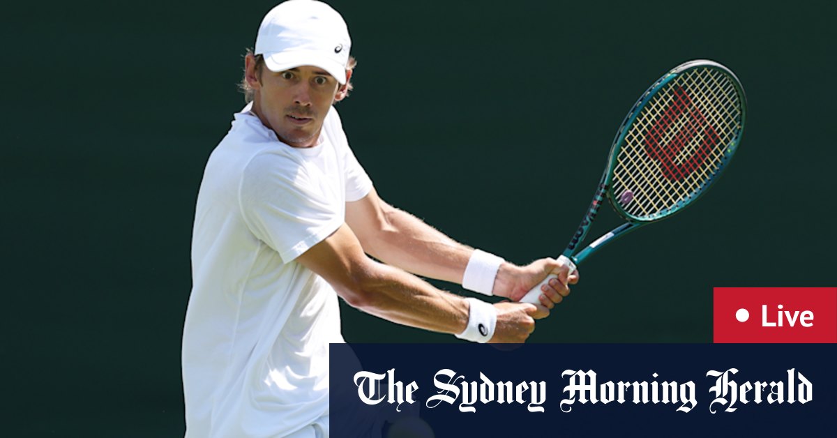 Alex de Minaur v Roberto Carballes Baena Wimbledon LIVE: Double break to the Australian in the first set