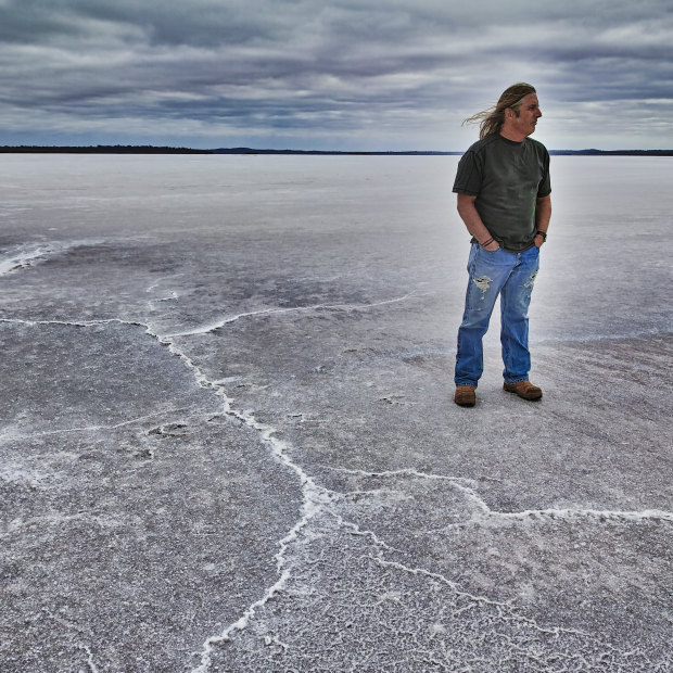 Tim Winton in Lake Dundas, in WA: "The thing about West Australia is that there is nothing between us and Antarctica. The swell and the trade winds come pouring up, really raw and nasty."