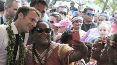 French President Emmanuel Macron visited New Caledonia in May.