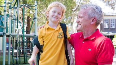 Pasi Sahlberg and his six-year-old son Otto are getting used to the Australian school system after moving from Finland
