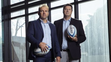 Rugby Australia chief executive Andy Marinos and chairman Hamish McLennan.