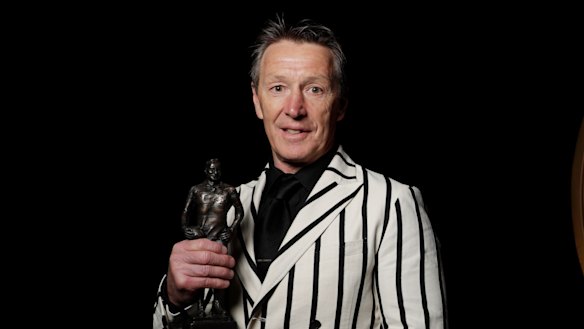 Craig Bellamy after winning the Dally M Coach of the Year. 