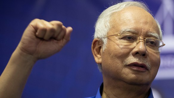 Najib Razak campaigning earlier this month.