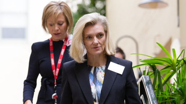 Catherine Brenner at the Coca Cola Amatil annual general meeting in May, after the AMP scandal broke.