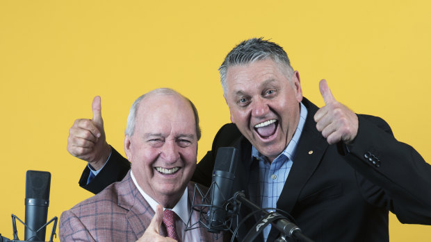 Macquarie Media radio hosts Alan Jones and Ray Hadley.