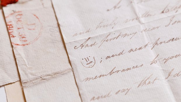 A little smiley face that Flinders drew on a letter to a relative.