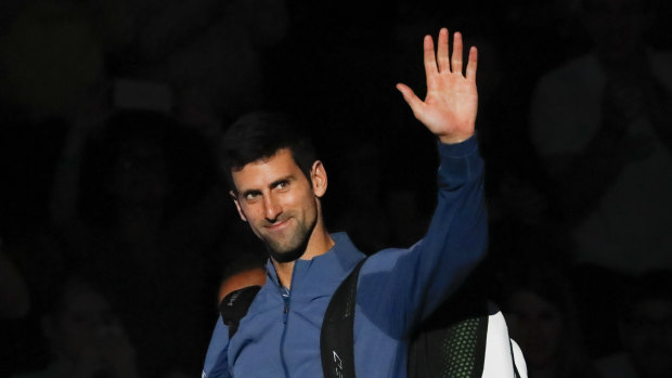 Top gun: Novak Djokovic, appearing at this week's Paris Masters, will move back atop the world rankings.