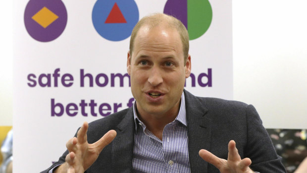 Prince William, the Duke of Cambridge, during a visit to the Albert Kennedy Trust in London to learn about the issue of LGBTQ youth homelessness.