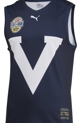 The jumper to be worn by the Vics next Friday night.