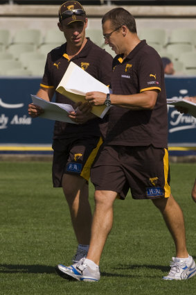 Alistair Clarkson and David Rath at Hawthorn.