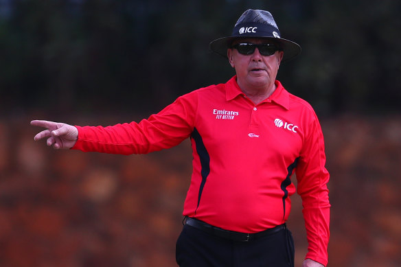 Ian Gould, pictured officiating during the under-19 ICC World Cup in January, hits out at the Australians in his autobiography.