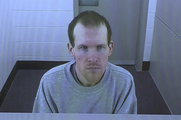 The accused, Brenton Tarrant, appeared in court via video link on Monday.
