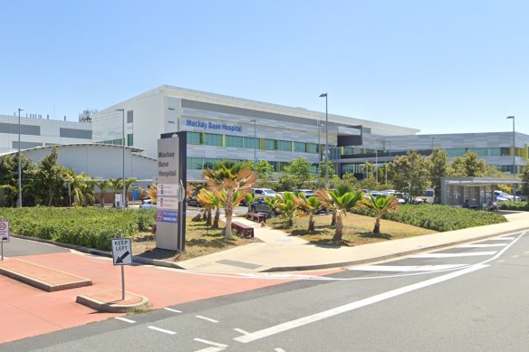 The 57-year-old woman was likely to have received stitches when she arrived at Mackay Base Hospital.