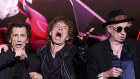 Ronnie Wood, from left, Mick Jagger, and Keith Richards earned more three times as much per gig as Ed Sheeran in 2024.