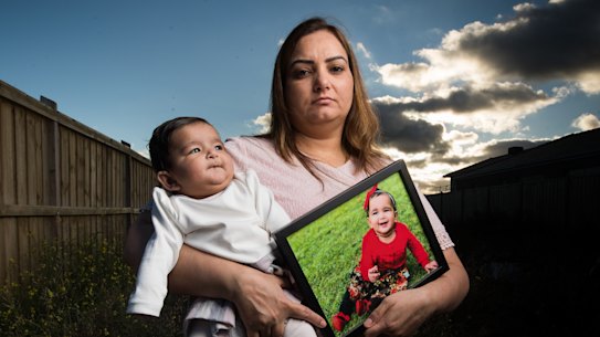 Harpinder Kaur Romana with her youngest daughter Arzoyi. The family has been separated from her oldest daughter Ashlyn for more than a year.