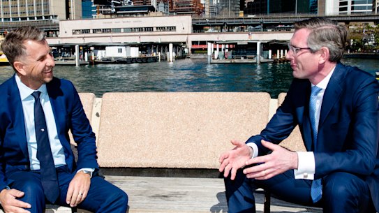NSW Transport Minister Andrew Constance and Treasurer Dominic Perrottet.