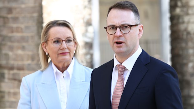 Opposition Leader Sussan Ley with Senator Andrew Bragg.