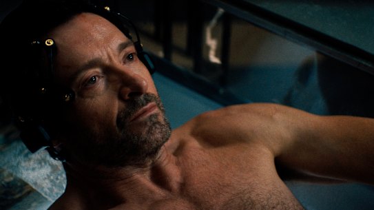 Hugh Jackman in a scene from Reminiscence.