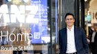 ANZ CEO Nuno Matos visiting a branch in Bourke Street, Melbourne, earlier this month.