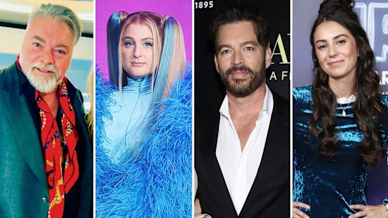 New Australian Idol judges Kyle Sandilands, Meghan Trainor, Harry Connick Jr. and Amy Shark. 