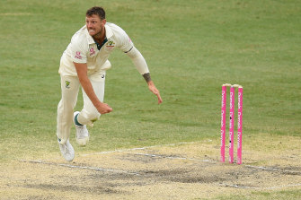 James Pattinson during the last of his 21 Test matches, against New Zealand at the SCG. 