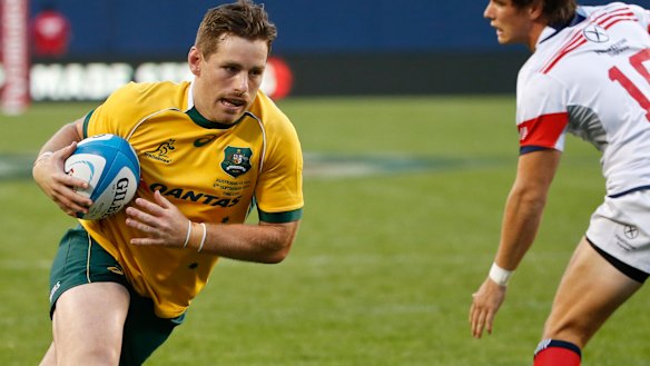 American dream: Bernard Foley in action for the Wallabies at Soldier Field, Chicago, in 2015.