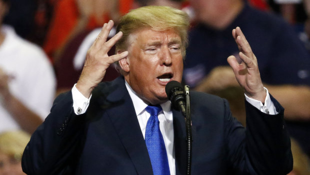 President Donald Trump mocked two of Brett Kavanaugh's accusers at a rally in Mississippi.