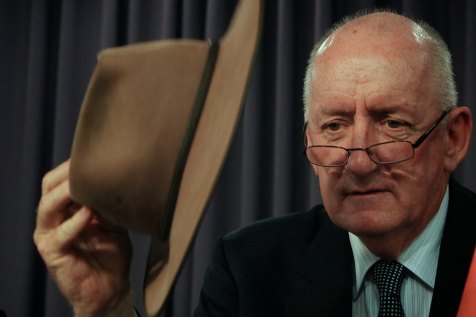 Former Ambassador to the Holy See, Tim Fischer, addresses the National Press Club in Canberra, 2012.