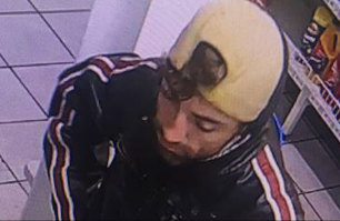 A supplied image obtained on Tuesday of a man described as Caucasian, 24, approximately 178cm tall with a thin build and shoulder-length dark hair who, with a female accomplice, have gone a crime spree across the Whitsundays.
