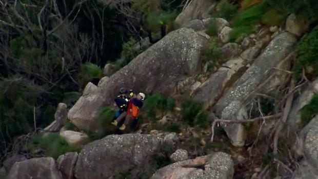Emergency services were called to rescue a man who was stranded on Mount Barney.