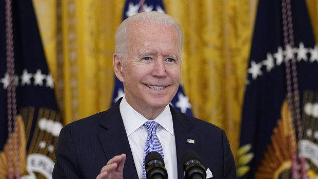 US President Joe Biden urges the public to vaccinated. 