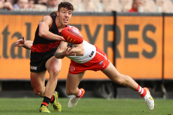 D’Ambrosio played 16 games over two seasons with Hawthorn’s arch nemesis, Essendon.