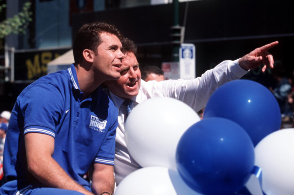 No shades: North Melbourne coach Denis Pagan had strict rules for the grand final parade. 