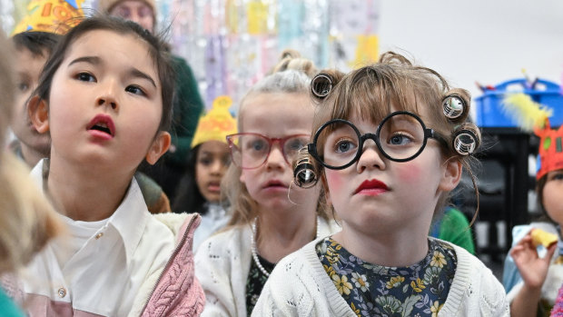 Old people’s home for five-year-olds? Prep students don senior citizen attire