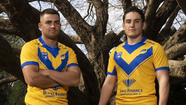 Ukrainian national rugby league team players Jonah Ngaronoa and Tom Mencinsky.