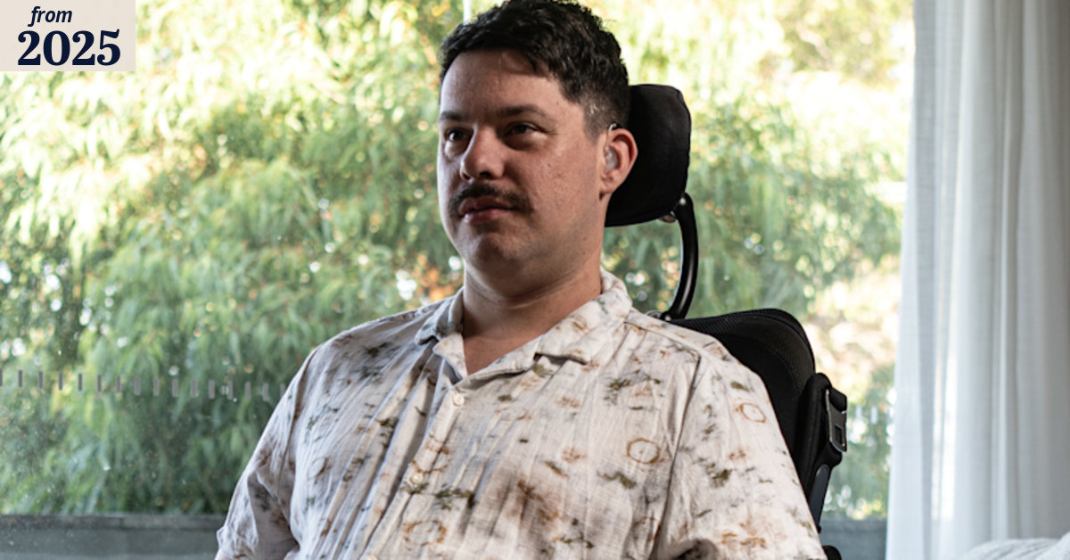 On the floor of a Sydney hospital bathroom, Declan lay stranded for hours