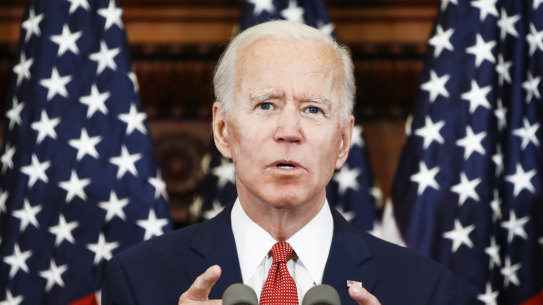 Democratic presidential candidate Joe Biden speaks in Philadelphia on Tuesday.