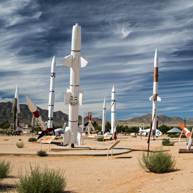 The site of the first atomic tests on US soil, White Sands Missile Range Museum. 