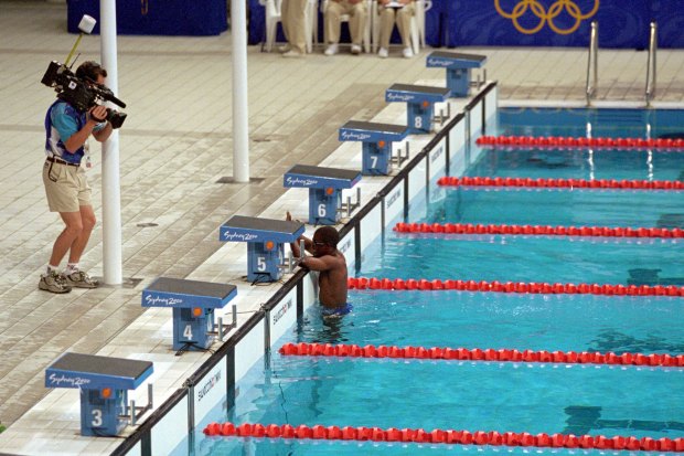 At the conclusion of the 100-metres freestyle event, Moussambani was exhausted. 