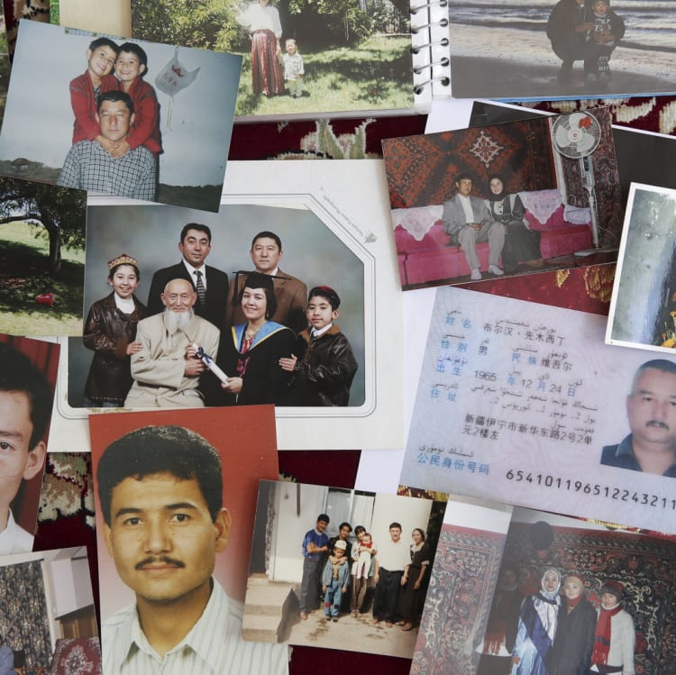 Photos from Sayfudin Shamseden's photo album of relatives and friends who entered the internment camps.