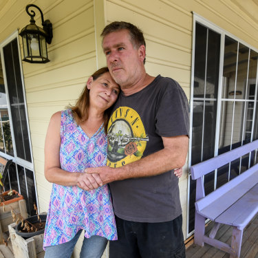 Lois and Luke van den Berk at their new home in Flowerdale.