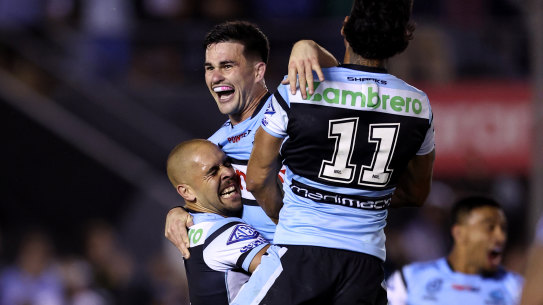 Daniel Atkinson after his match-winning field goal on Sunday.