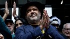 A yes rally held in Sydney’s Parramatta Square on Sunday. Those present included Indigenous leaders Noel Pearson, centre, and Rachel Perkins, former Prime Minister Malcolm Turnbull and wife and Lucy Turnbull, and former NSW Liberal premier Barry O’Farrell