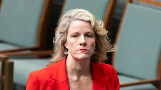 Minister for Home Affairs Clare O’Neil arrives for question time at Parliament House on Tuesday.